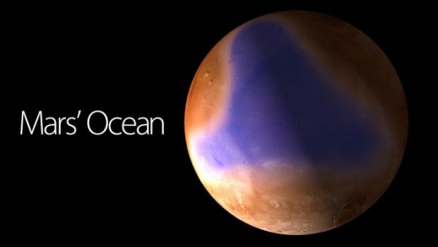 FOTO: Imaginea care iti va taia respiratia: prima fotografie cu oceanul de pe Marte