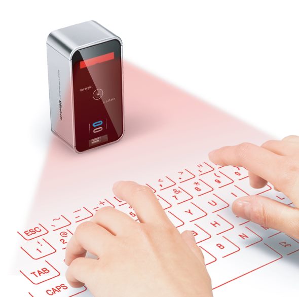 Celluon Magic Cube - tastatura cu proiectie VIRTUALA pentru orice smartphone. Ce face Cubul Magic