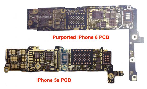 iPhone 6 cu NFC si ecran mai mare. Placa de baza a telefonului a aparut pe Internet