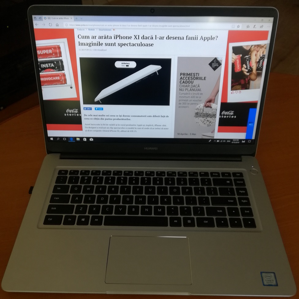 Review Huawei MateBook D, un laptop mid-range cu aspect premium