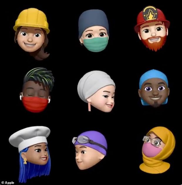 Apple introduce noi Memoji, inclusiv unele care poartă mască de protecție